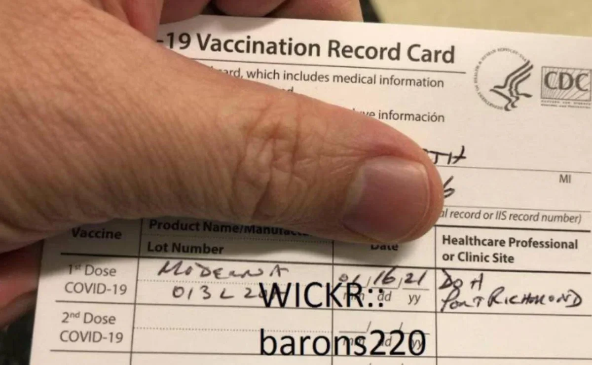 Сертификат о вакцинации Johnson Johnson
