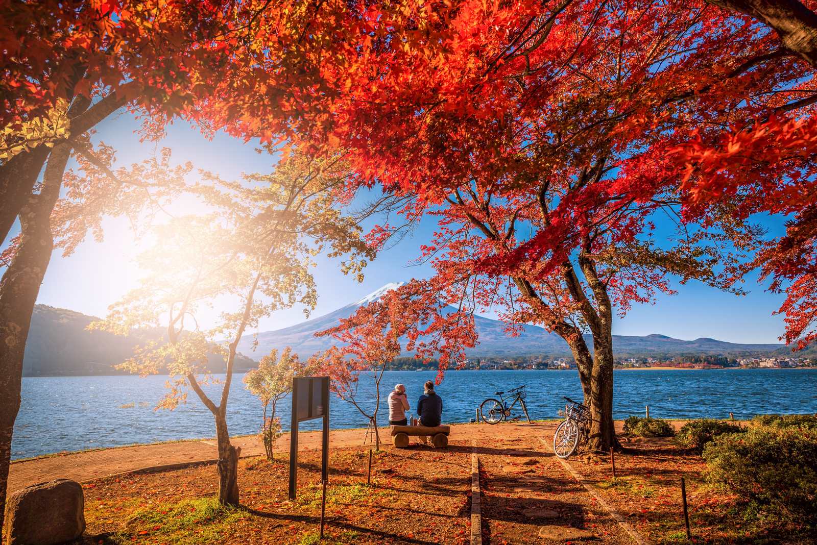 Озеро Кавагути осенью